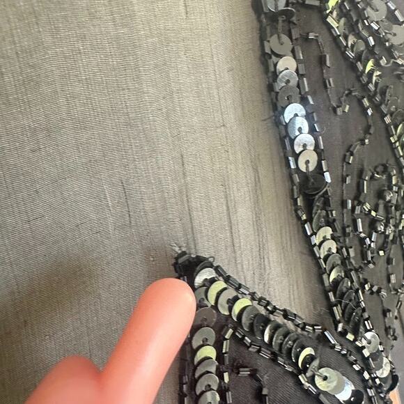 Vintage Stenay Silk Beaded Maxi Dress 6 Black Gown Cocktail Beaded Formal Party - Picture 16 of 16